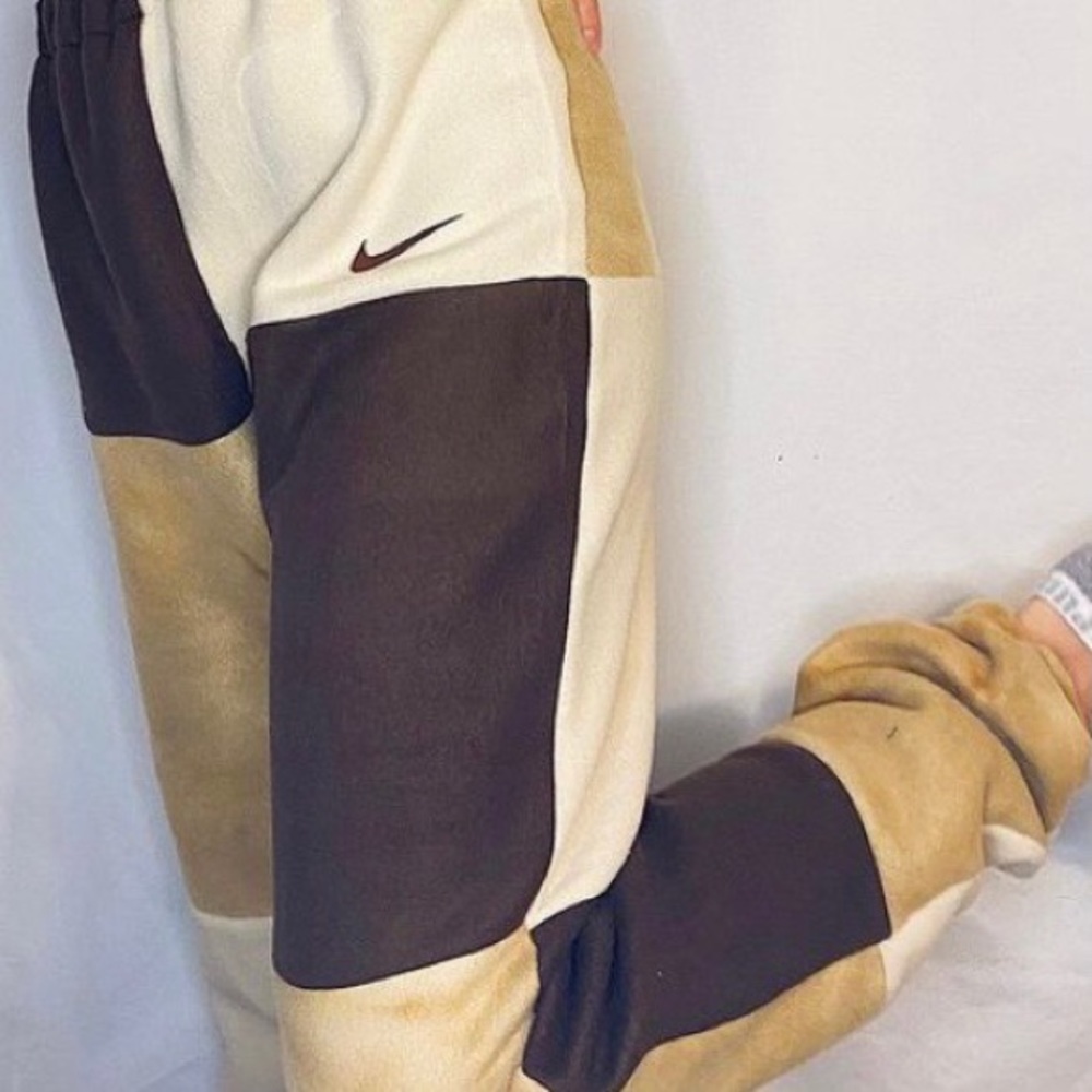 Custom Nike Logo Patchwork Sweatpants